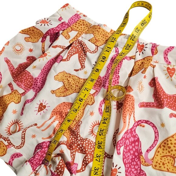 SHEIN Womens Leopard Print Shorts, High Rise, Cuff, Multi Colour, Size M - Picture 5 of 6